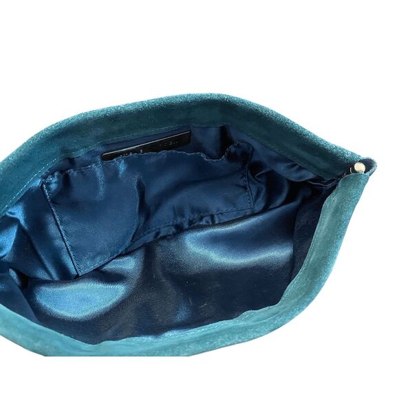 Steve Madden Clutch Bag Pleated Suede Leather - Picture 4 of 5